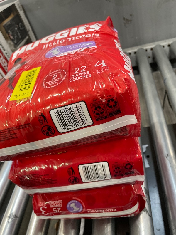 Photo 1 of 3 Huggies Little Movers Diapers - Size 4 - 22ct