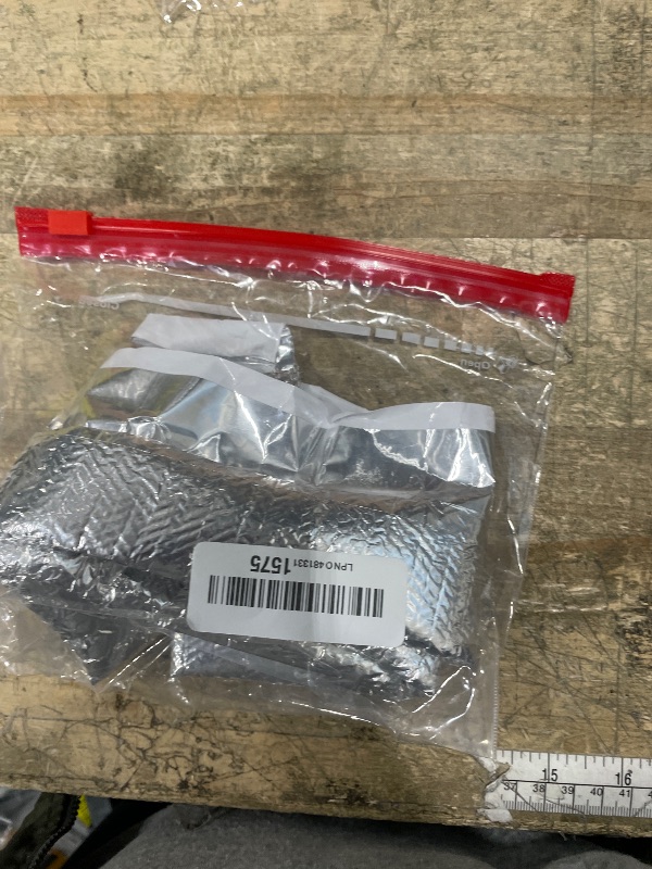 Photo 1 of 16mm - 5/8" Self Adhesive Aluminum Heat Resistant Sleeve Thermal Shield High Temp for Hoses, Wire Harnesses, Cables, Automotive, Exhaust 39" (1 Meter)