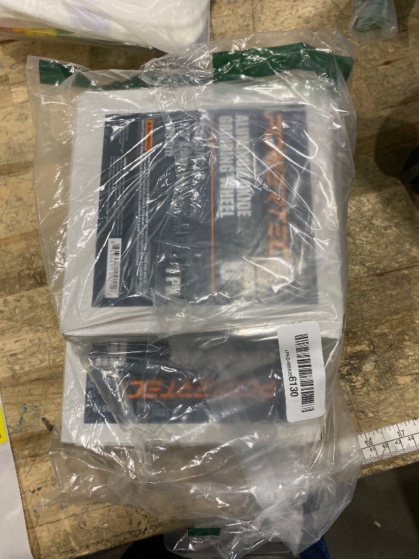 Photo 1 of POWERTEC Bench Grinder Wheel, 6 Inch Grinding Wheel 100 Grit, Aluminum Oxide, 6 Bench Grinder Wheels for Pedestal & Benches, 3/4" Thick 1/2" Arbor, Sharpening Shaping Drill Bits,Knife Stone - 15519-P2