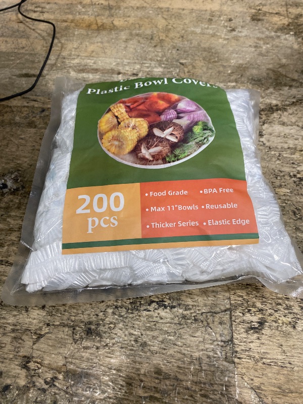 Photo 1 of 200 Bowl Covers Shower Caps for Sourdough Bread Proofing Large Elastic Reusable Plastic Wrap for Food Storage Baking Rising Meal-Prep Fermentation BPA-Free Keep Food Fresh