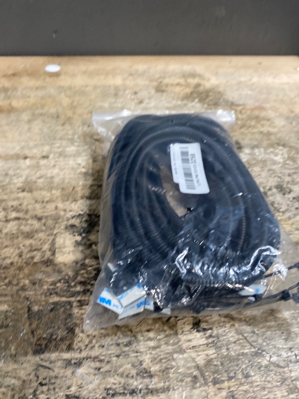 Photo 1 of 1/4 Inch Wire Loom Split Tubing - 30 ft Cord Protector Electric Wires Covers, Automotive Wire Flexible Conduit, Plastic Wire Cover with Cable Zip Tie (1/4"-30ft)