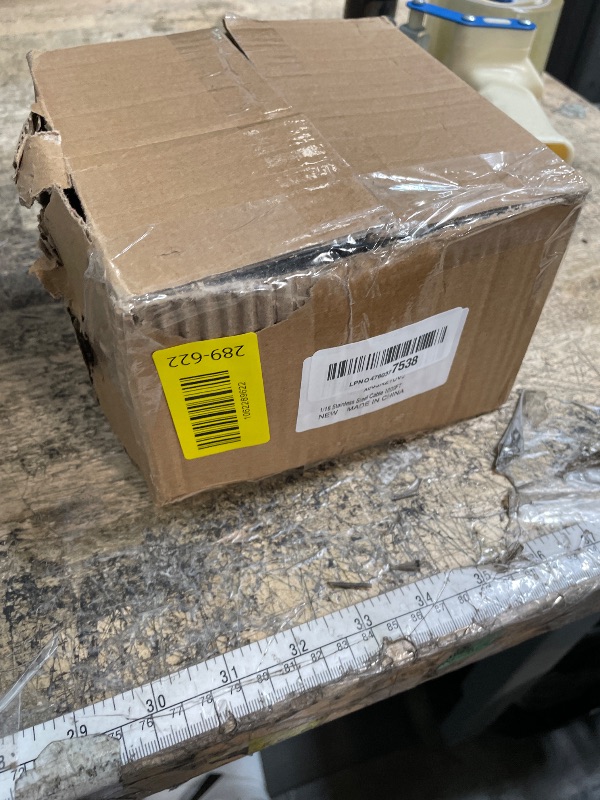 Photo 1 of 1/16 Wire Rope, 1000FT 304 Stainless Steel Cable with 300Pcs Crimp Sleeves, Aircraft Grade, 7x7 Strand, 368lbs Breaking Strength, for Garden Trellis, Clothesline, Railing,Trellis