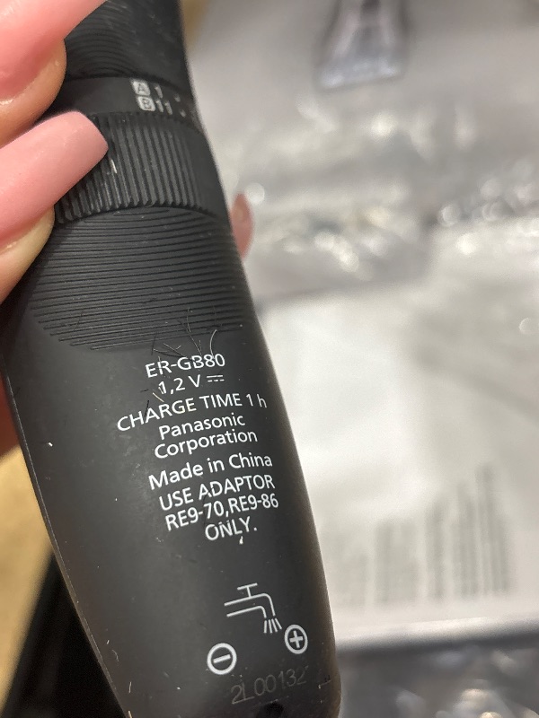 Photo 1 of **USED/HAIR**
Panasonic Multi-Groomer Electric Beard Trimmer for Men, Men’s Trimmer for Beard, Hair and Body, 39 Trim Length Settings with 3 Attachments, Corded/Cordless Operation – ER-GB80-S (Silver)