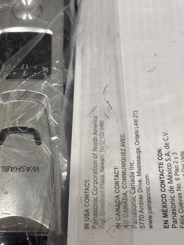 Photo 1 of **USED/HAIR**
Panasonic Multi-Groomer Electric Beard Trimmer for Men, Men’s Trimmer for Beard, Hair and Body, 39 Trim Length Settings with 3 Attachments, Corded/Cordless Operation – ER-GB80-S (Silver)