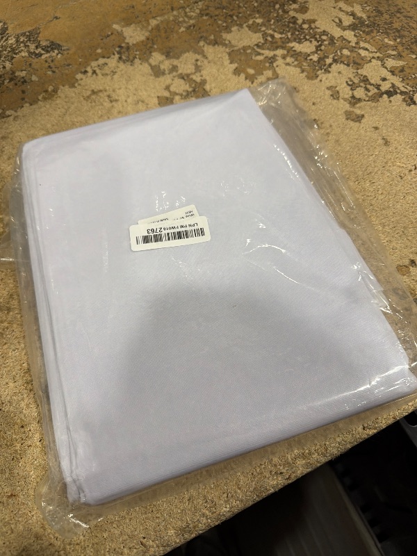 Photo 1 of ***MISSING PARTS***
**MISSING ONE** homing 2 Pack Rectangle Vinyl Tablecloth, Waterproof Spillproof Plastic Flannel Backed Table Cloth, Wipe Clean Table Cover for Dining, Buffet Parties and Camping (White, 60" x 84")