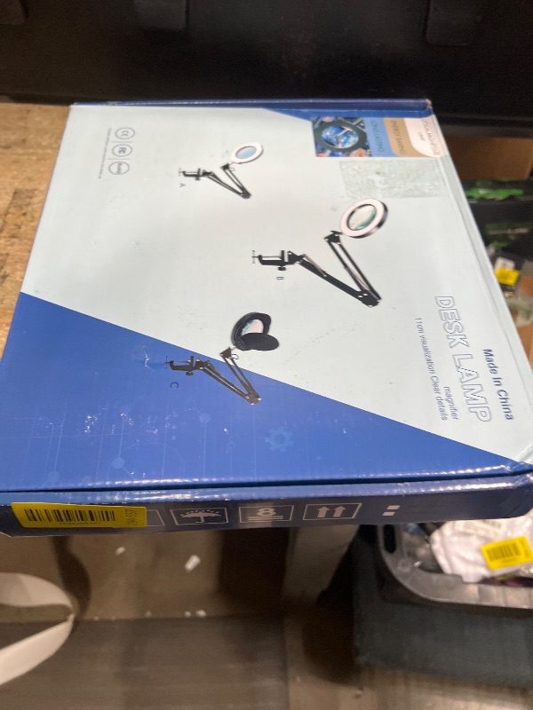 Photo 1 of ***missing hardware***Upgrade 12X Magnifying Glass with Light and Stand, Real Glass Magnifying lamp, 5 Color Modes Stepless Dimmable,84LEDs Desk Lamp, Magnifier with Light Hands Free for Close Work, Reading Craft Repair