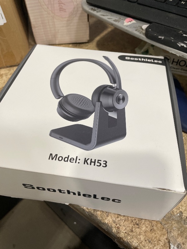 Photo 1 of (Upgraded Version) Wireless Headset, Bluetooth Headset with Noise Cancelling Microphone, Best Headphones with Mic Mute & USB Dongle for PC/Computer/Laptop/Cell Phones/Remote Work/Call Center