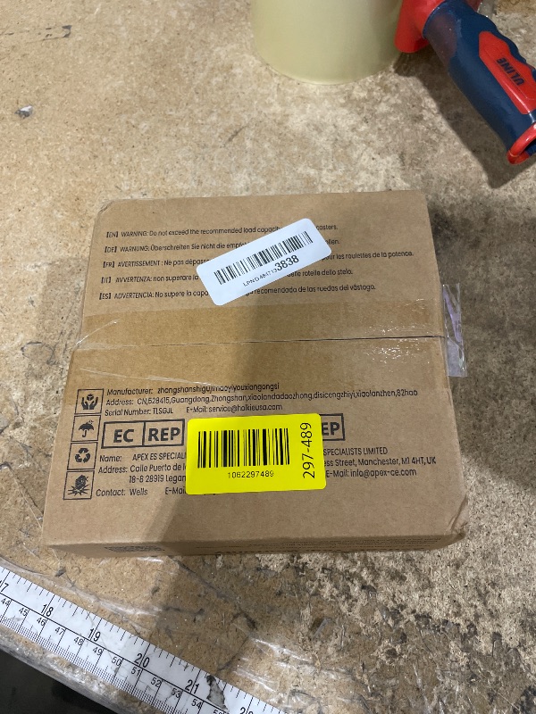 Photo 1 of HOLKIE Stem Caster Wheels 2 inch Total Locking Casters Set of 4, Threaded Stem 3/8" -16 x 1 (Diameter 3/8", Length 1") Swivel Heavy Duty Castors Black