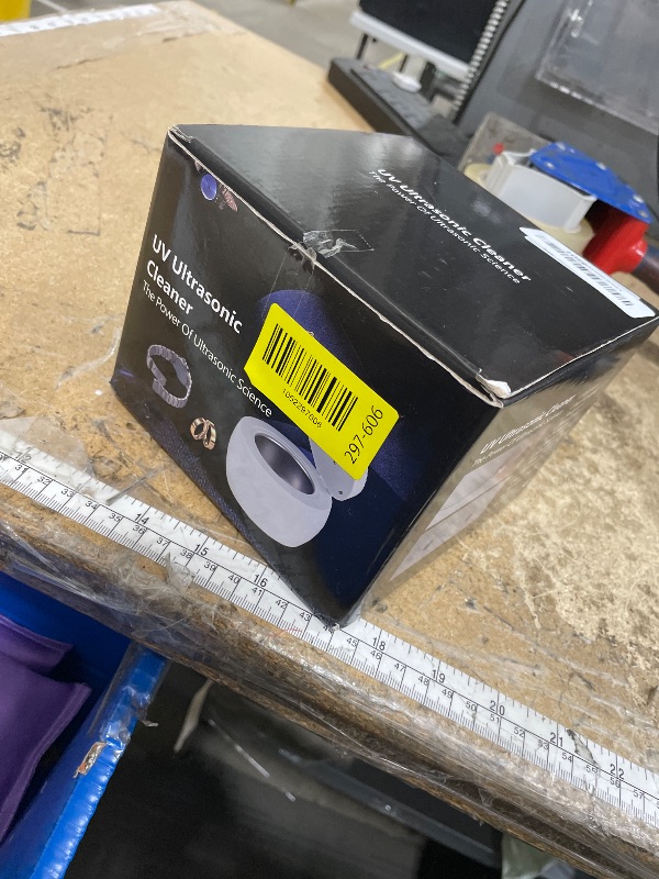 Photo 1 of *FOR PARTS ONLY* Ultrasonic Retainer Cleaner Machine, Cleaning Pod for Jewelry Cleaner, Dentures, Mouth Guards, Rings, Earrings, Glasses- 200ML 45kHz One-Touch 5-Minute Deep Clean (White)