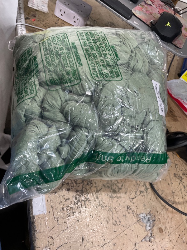 Photo 1 of 12 Pack Sage Green Cheesecloth Table Runner 35 x 120 Inch Gauze Fabric Boho Christmas Table Runner for Wedding Arch, Rustic Bridal Shower, Baby Shower, Party Decorations, Farmhouse Home Decor