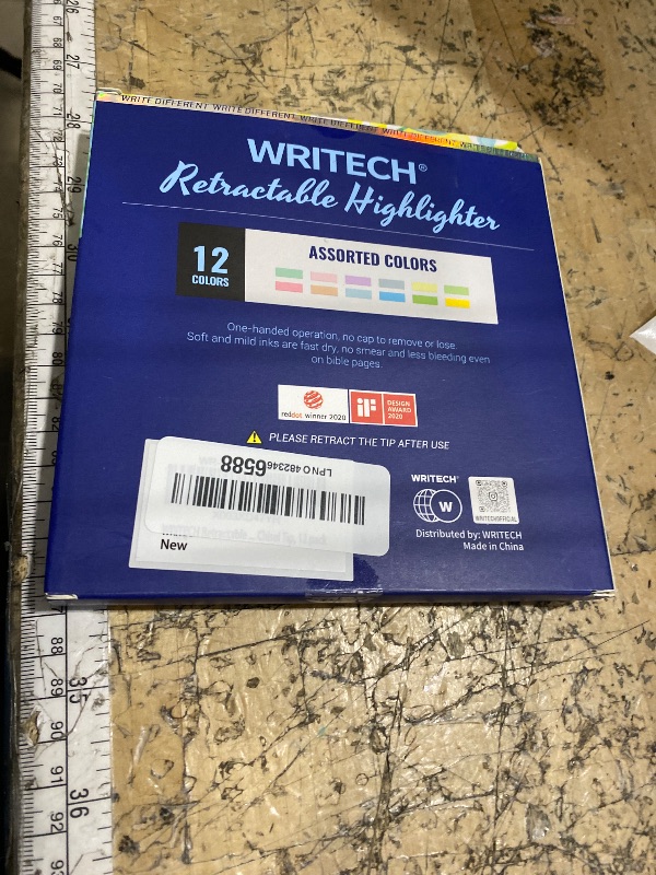 Photo 1 of WRITECH Retractable Bible Highlighters Assorted: Pastel Colors No Bleed Aesthetic Marker Pen Chisel Tip, 12 Pack