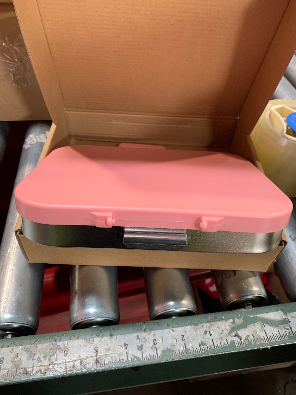 Photo 1 of ***Lock clip Broken off *** Stainless Steel Lunch Box, Leak-Proof with free sealing Bento Box 3 Compartments, Metal Lunchbox for Travel & Work, Eco-Friendly Meal Storage Solution Pink