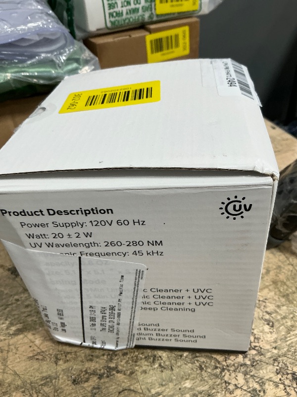 Photo 1 of (MISSING CORD*) 2025 Upgraded Ultrasonic Retainer Cleaner Machine Deep Clean with Buzzer Alarm, Versatile Denture Cleaner 45kHz, Mouth Guard Cleaner, Night Guard Cleaner Dental Cleaning Pod 6 u/v Lights