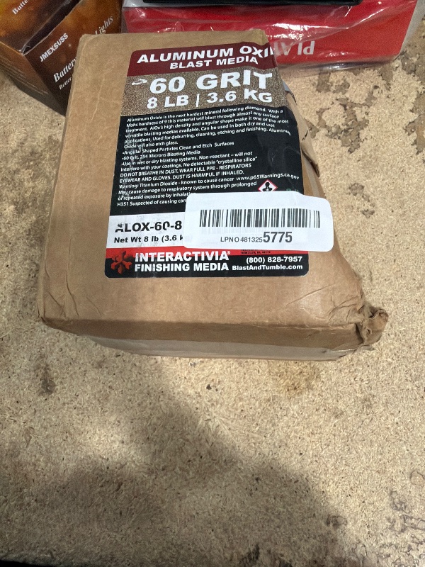 Photo 1 of #60 Aluminum Oxide - 8 LBS - Medium Sand Blasting Abrasive Media for Blasting Cabinet and Blasting Guns.
