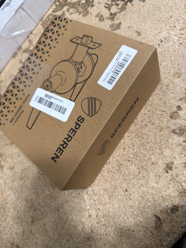 Photo 1 of 1 Pack of Sperren Premium Lever Keyed Entry Door Lock with 3 Keys, Universal Door Knob Hardware, Entrance or Bedroom Version, Matte Black Color