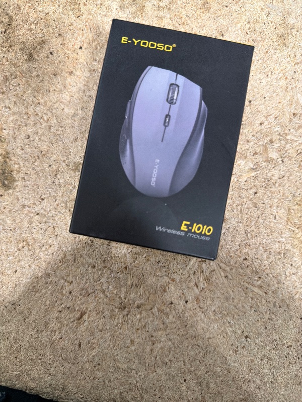 Photo 1 of **PARTIAL SET/ MISSING USB DONGLE**** E-YOOSO Wireless Mouse for Laptop, Portable Optical Computer Mouse, 6 Buttons, Cordless 2.4GHz with USB Receiver, 5-Level 4800 DPI, 18 Months Battery Life for PC Chromebook Windows Mac