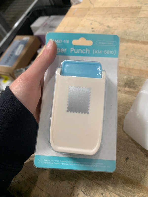 Photo 1 of 1X0.8inch Rectangular Postage Stamp Puncher, Rectangle Lever Action Stamp Punch for Paper Crafting Scrapbooking, DIY Card Making Arts Crafts Supplies