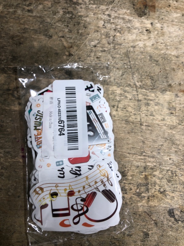 Photo 1 of 100PCS Music Motivational Aesthetic Vinyl Waterproof Stickers for Water Bottles Laptops Scrapbook Guitar, Love Music Stickers Bulk for Adults, Headphones Decals, Party Supply