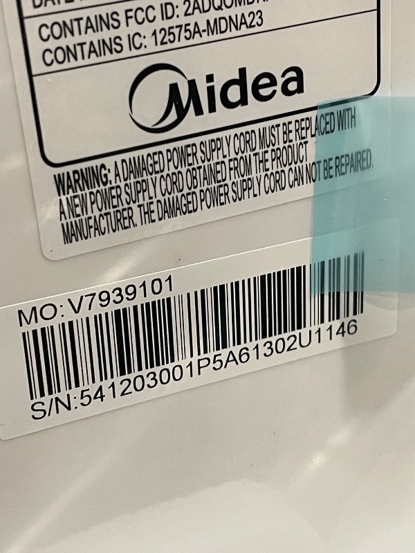 Photo 1 of *DOES NOT TURN ON* Midea 8,000 BTU Smart Inverter Air Conditioner Window Unit with Heat and Dehumidifier – Cools up to 350 Sq. Ft., Energy Star Rated, Quiet Operation, Electronic Controls, Remote Control, White