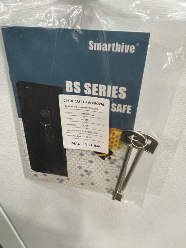 Photo 1 of ***DENTS ***SMARTHIVE 40-Min Fireproof Gun Safe (1200°F) - Quick Access Rifle/Pistol Safe, Heavy-Duty Fire Resistant Gun Cabinet for Home Valuables (WHITE, 10.8cu.ft)