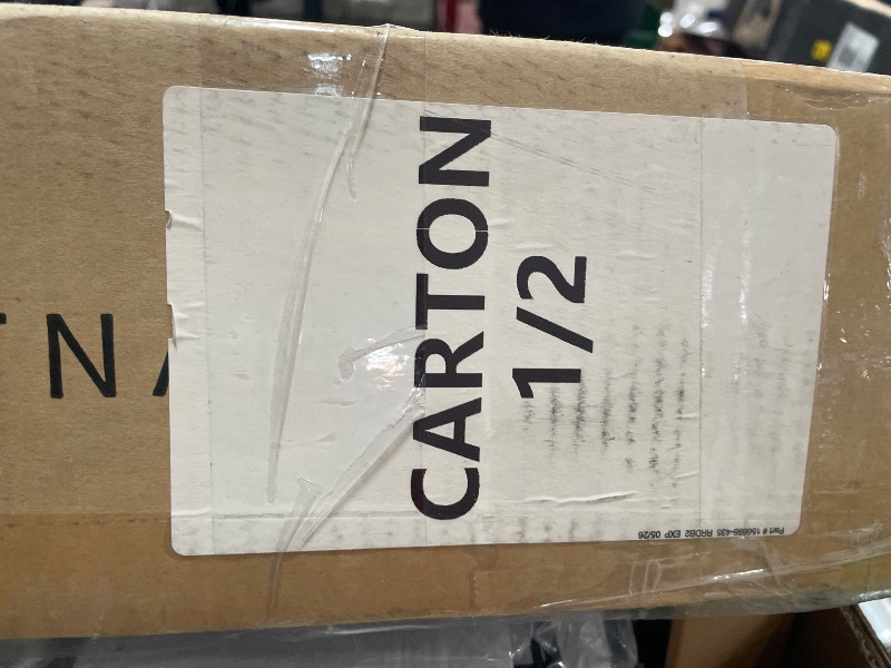 Photo 1 of *INCOMPLETE BOX 1 OF 2* DWVO King Size Bed Frame with Bookcase Headboard and 4 Storage Drawers, RGB LED Bed Frame with Type-C & USB Charging Station Storage Headboard Bed, No Box Spring Needed, Noise Free, Antique White