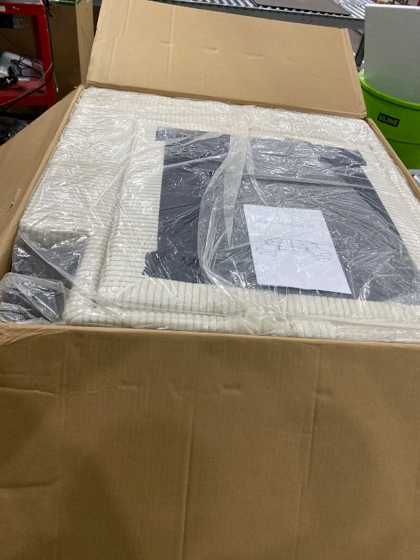 Photo 1 of ****UNCOMPLETE BOX 1 OF 3****KEIKI 113.5" Modular Sectiona Corduroy Sofa Storage Ottoman, 6 Seat Sectional U Shaped Couches for Living Room Bedroom Office Apartment, Beige