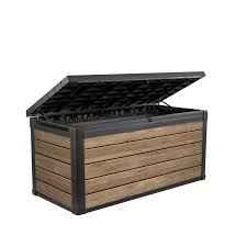 Photo 1 of ***missing hardware/parts only***Keter Signature 150 Gallon Durable Weatherproof Resin Deck Box Organization and Storage for Outdoor Patio and Lawn, Ashwood