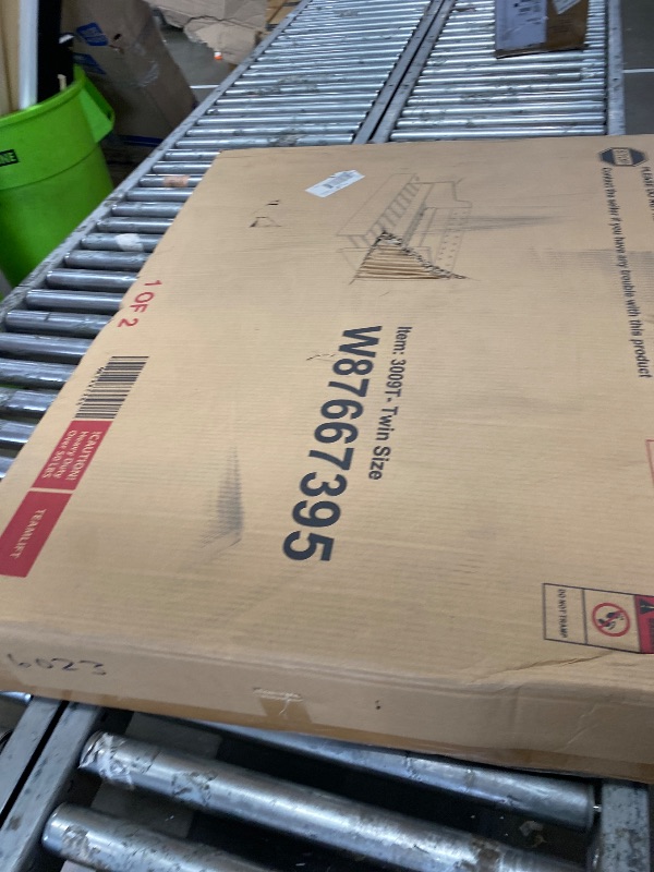 Photo 1 of ****UNCOMPLETE SET****KEIKI Twin Size Upholstery Tufted Button Daybed with Trundle and Copper Nail Design, Modern Sofa Bed with Solid Wooden Slats, Easy Assembly, No Box Spring Required, for Living Room and Bedroom, Grey