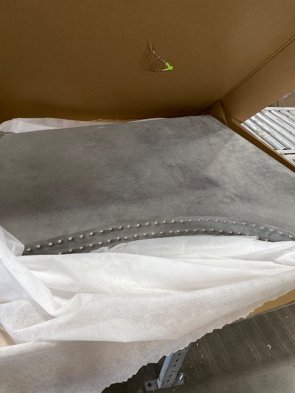 Photo 1 of ****UNCOMPLETE SET****KEIKI Twin Size Upholstery Tufted Button Daybed with Trundle and Copper Nail Design, Modern Sofa Bed with Solid Wooden Slats, Easy Assembly, No Box Spring Required, for Living Room and Bedroom, Grey