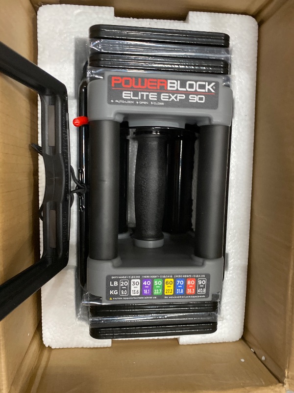 Photo 1 of ***NOT A PAIR***PowerBlock Elite EXP Adjustable Dumbbells, Sold in Pairs, Stage 1, 5-50 lb. Dumbbells, Durable Steel Build, Innovative Workout Equipment, All-in-One Dumbbells, Expandable with Expansion Kits