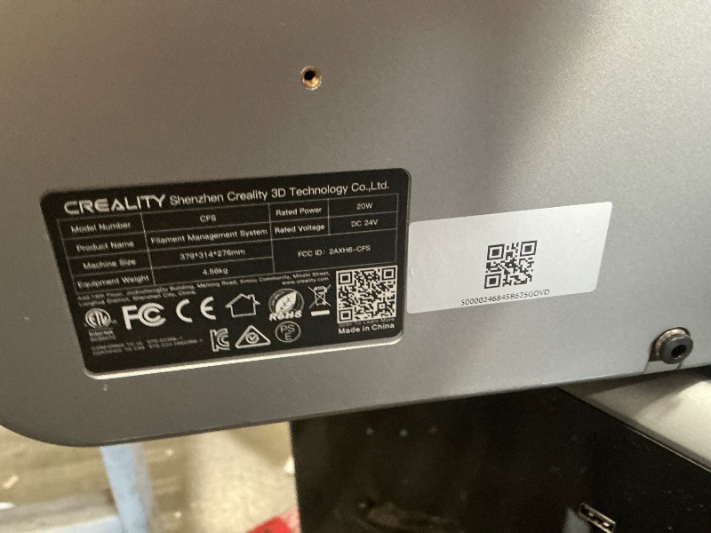 Photo 1 of ***NO PLU TO TEST**

Official Creality K2 Combo 3D Printer, Multicolor 3D Printers with CFS, 600mm/s Printing Speed 300? Direct Drive Extruder Auto Leveling Chamber AI Camera, Printing Size 10.24x10.24x10.24 inch