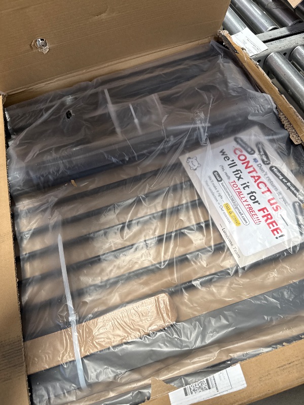 Photo 1 of **dents missing hardware***Lumizone Extra Tall Cat Gate 61.02" High Pressure Mounted Extra Wide 2025 New (17 Sizes) 1.37" Gap No Drilling Auto-Close One-Handed Operation Tall Pet Gate for Dogs(Black, 61.02" H x 29.92"-34.24" W)