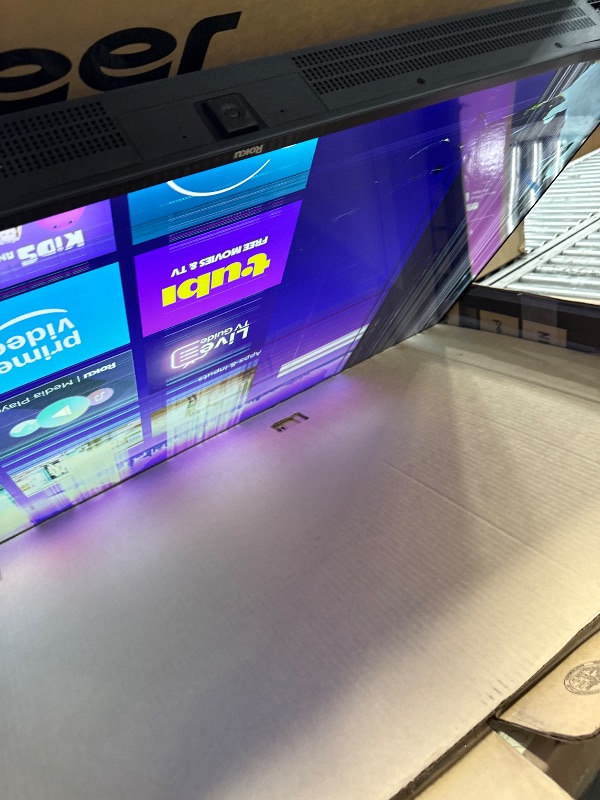 Photo 1 of ***Parts Only*** Roku Smart TV – 50-Inch Select Series, 4K HDR TV – RokuTV with Enhanced Voice Remote – Flat Screen LED Television with Wi-Fi for Streaming Live Local News, Sports, Family Entertainment