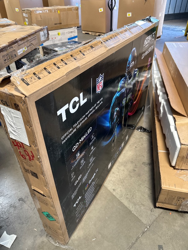 Photo 1 of ***Parts Only***TCL 75 Inch Class QM6K Series | Mini LED QLED 4K HDR | 75QM6K, 2025 Model | 120HZ-144HZ High Brightness Smart Google TV Dolby Atmos Onkyo Audio | Voice Remote Alexa Gaming Streaming Television