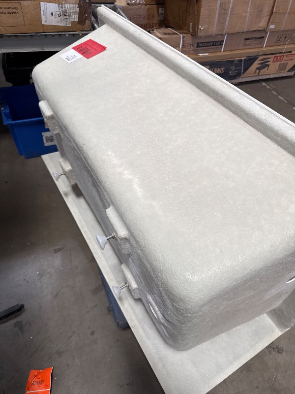 Photo 1 of (CRACKED, MINOR FOR PART*)60x32 Inch Acrylic Bathtub, Single Apron Alcove Soaking Tub with Left-Side Overflow & Drain, Space-Saving Built-In Design, Easy Install for Modern Bathrooms