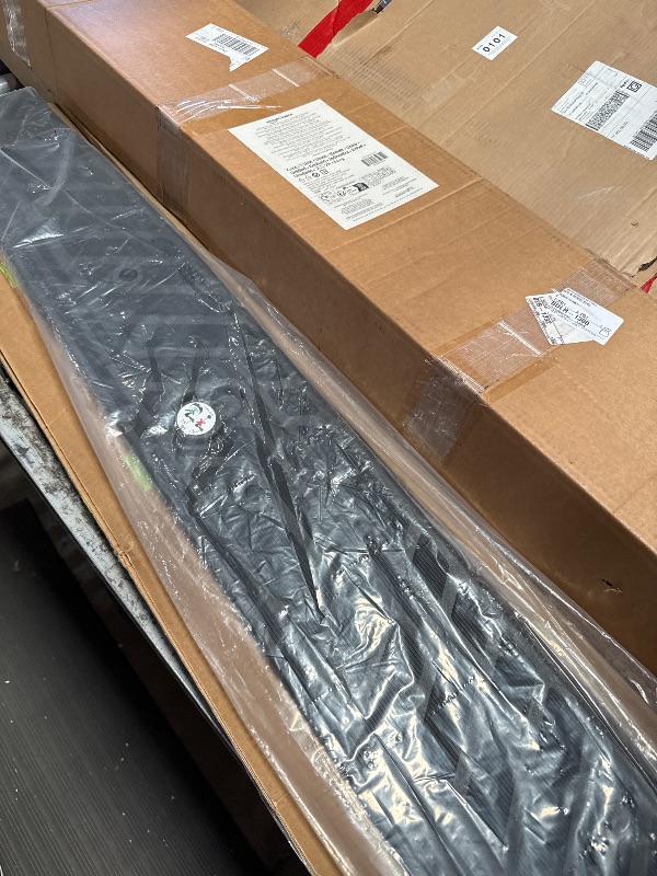 Photo 1 of *** PARTIAL SET *** HECASA Universal Rear Step Bumper Compatible with 1967-1998 Chevy Chevrolet GMC C/K Fleetside Dodge Fleetside Ram charger Ford Bronco F250 F350HD SuperDuty F-Series Styleside with Lights Silvery+Black