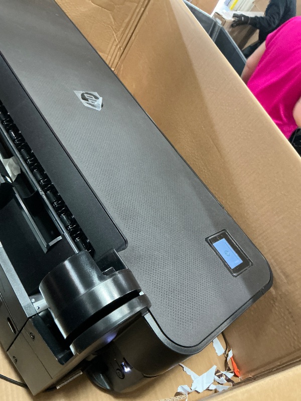 Photo 1 of **Missing 24” roll feed spindLE**
HP DesignJet T210 Large 24-inch Color Plotter Printer for Easy Wide CAD & Poster Prints (8AG32D)