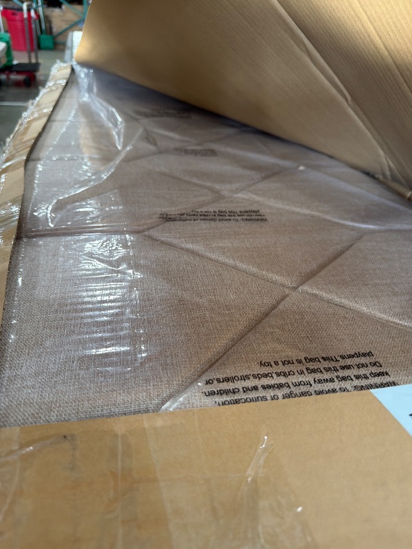 Photo 1 of **PARTS ONLY** Novilla Queen Size Bed Frame, Queen Bed Frame with Headboard, Linen Upholstered Pull-Point Wing Side Headboard, No Box Spring Needed, Heavy Duty Feet, Easy Assembly, Beige