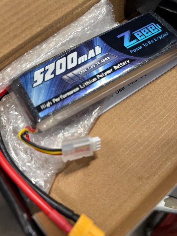 View 3 of (only 1) Zeee 2S Lipo Battery 5200mAh 7.4V 120C with XT60 Connector Soft Pack for 1/8 1/10 RC Vehicles Car Slash RC Buggy Truggy Airplane UAV Drone (2 Packs)