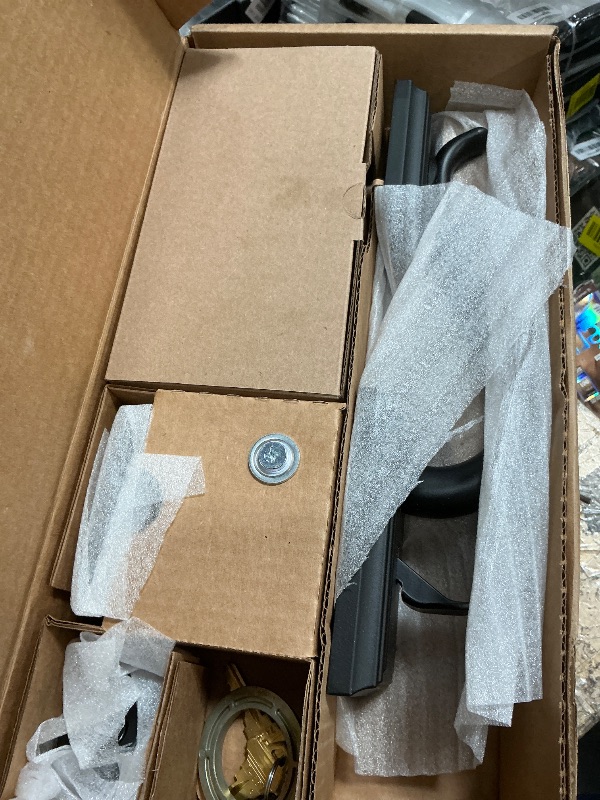 Photo 1 of ***missing hardware***SCHLAGE Addison Single Cylinder Handleset and Right Hand Accent Lever, Matte Black (F60 ADD 622 Acc RH)