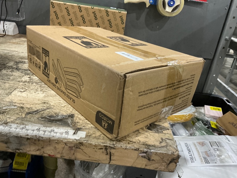 Photo 1 of *********MISSING 1 GLASS CONTAINER AND 2 LIDS**************
4-Piece Deep Glass Baking Dish Set with Plastic lids,Rectangular Glass Bakeware Set with Lids, Baking Pans for Lasagna, Leftovers, Cooking, Kitchen, Freezer-to-Oven and Dishwasher, Gray