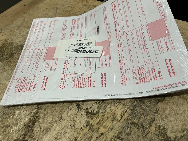 Photo 1 of 1099 NEC Tax Forms 2025 with Envelopes, 4 Part 15 Pack Tax Forms Kit and 15 Self-Seal Envelopes –Great for QuickBooks and Accounting Software, Value Pack for Business - Made in The USA - 15-Pack