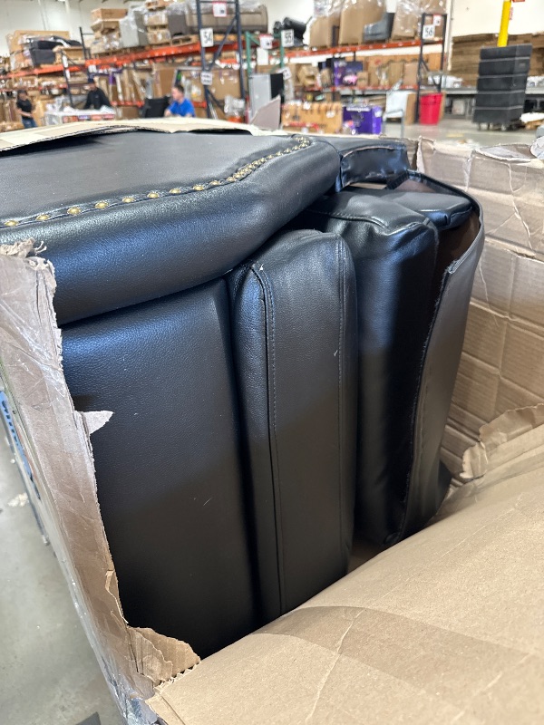 View 3 of ***MISSING PARTS***
KISLOT Leather Pushback Recliner Faux Armchair with Rivet Decoration Single Sofa Accent Chair for Living Room Bedroom