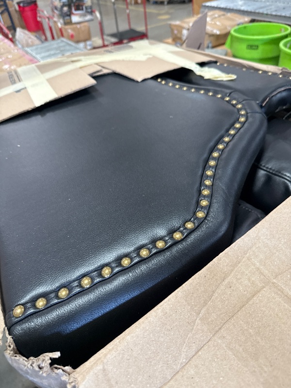 View 2 of ***MISSING PARTS***
KISLOT Leather Pushback Recliner Faux Armchair with Rivet Decoration Single Sofa Accent Chair for Living Room Bedroom