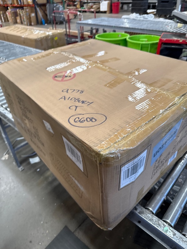 Photo 1 of **BOX 2 OF 2** KEIKI 85" Luxury Oversized Velvet Chesterfield Sofa with 2 Pillow & Gold Stainless Decoration, Italian Modern Style 3-Seater Button Tufted Couch with Rolled Arms, Easy Assembly, for Living Room, Beige