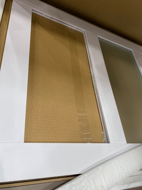 Photo 1 of ****A BROKEN GLASS***


Finosen Preassembled Sliding Closet Door Slab, 60 x 80 in (Double 31 inch), 5-Lite Frosted Glass, Bypass barn Door with Hardware Kit Included, MDF Wood Panel, Water-Proof PVC Surface, White