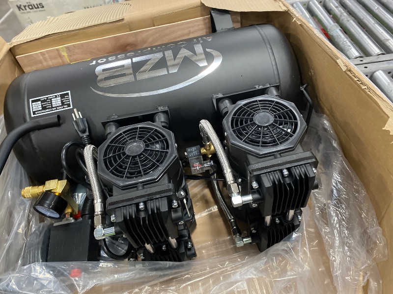 Photo 1 of ***minor dents***MZB 13.2 Gallon Ultra Quiet Air Compressor 115PSI Steel Tanks 70dB Noise Level Oil Free Air Compressor