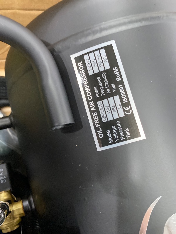 Photo 1 of ***minor dents***MZB 13.2 Gallon Ultra Quiet Air Compressor 115PSI Steel Tanks 70dB Noise Level Oil Free Air Compressor