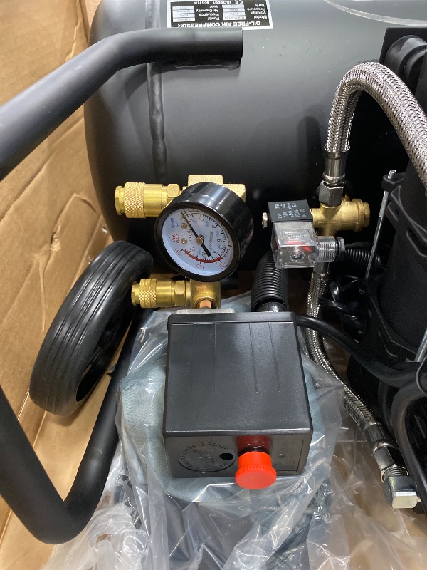 Photo 1 of ***minor dents***MZB 13.2 Gallon Ultra Quiet Air Compressor 115PSI Steel Tanks 70dB Noise Level Oil Free Air Compressor