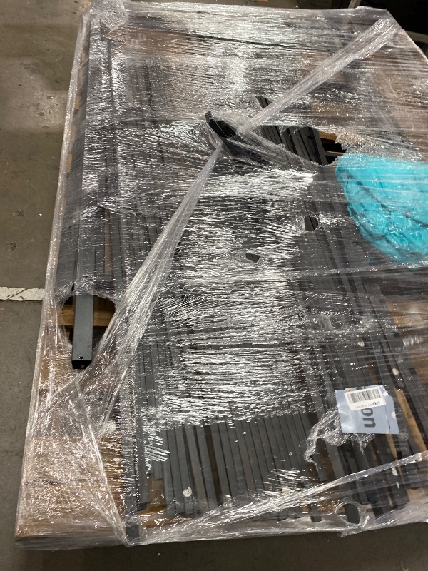 Photo 1 of ****INCOMPLETE OR PARTIAL SET***

Bellemave Queen Over Queen Bunk Bed Frame with Storage Shelves & LED Light, Metal Bunk Bed Queen Over Queen with Wood Board & Sturdy Slats, Heavy Duty Bed Frame, Noise Free, Black